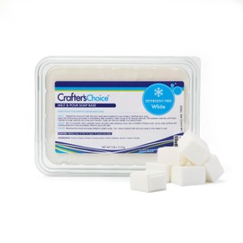 Crafter's Choice Detergent Free Melt and Pour Soap Base for Soap Making and DIY Crafting Projects, SLS/SLES Free, 5LB Block (White)