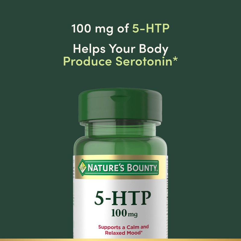 Nature's Bounty 5-HTP Pills and Dietary Supplement, Supports a Calm
