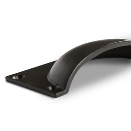 Hammer & Tongs Rectangular Cabinet Drawer Pull - W105mm x H50mm - Black - Pack of 1 - Home Cupboard Door Knob Handles Screws Included