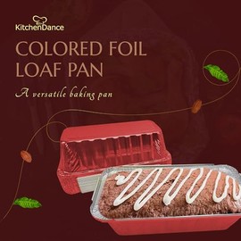 KitchenDance Disposable Aluminum Closable Loaf Pan with Plastic Lids, 2 Pounds, Red, 1850P
