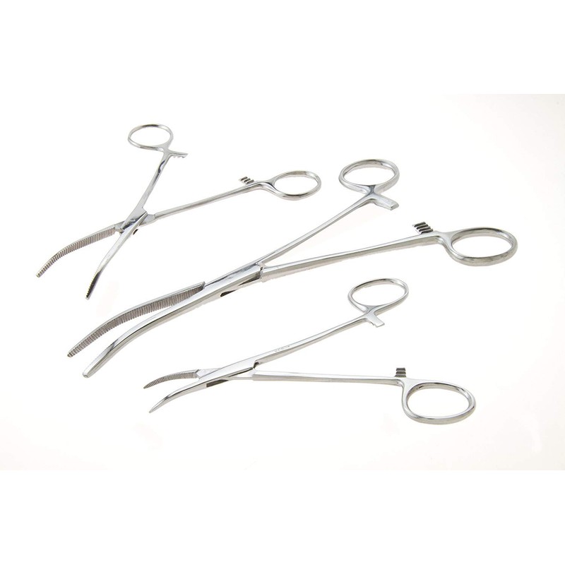 Apical 6-Piece Hemostat Forceps Set - Stainless Steel Straight &