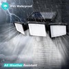 Tuffenough Solar Outdoor Lights 2500LM 210LED Security Lights,3 Heads Dimmable