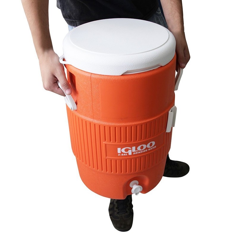 Igloo 5 Gallon Cooler with Seat Lid in Orange