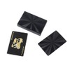 QUANTALY 54 Pcs Plastic Magic Playing Cards Black Gold Waterproof