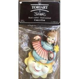 Toriart Vintage Toriart Ferrandie Concertina Hand Painted Anri Christmas Ornament NIP