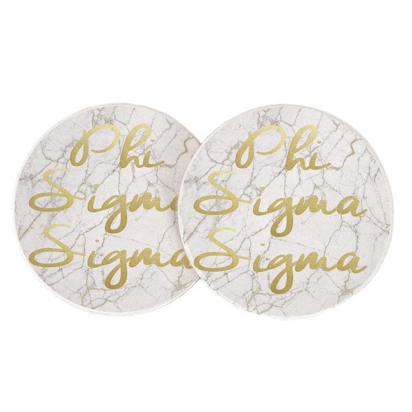 Desert Cactus Phi Sigma Sigma Car Cup Coaster Sorority Absorbent