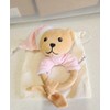 Pebble Pink Teddy Bear Baby Rattle Teething Ring / Baby