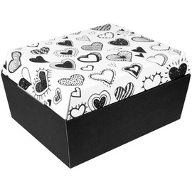 Bestlivings Pet Coffin, Animal Coffin in Various Sizes, Made of Corrugated Cardboard (Biodegradable) - Animal Coffin Printed M - 300 x 250 x 150 mm - Design: Hearts