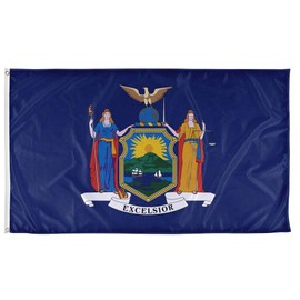 Vispronet - New York State Flag - 3ft x 5ft, Knitted Polyester, State Flag Collection, Made in the USA (Flag Only)