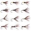 BASSDASH Trout Fly Fishing Flies Tenkara Wet Dry Flies Nymphs