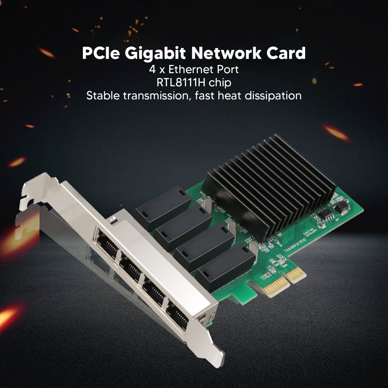 PCIe Network Card 10 100 1000Mbps NIC Controller Easy Installation
