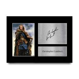 HWC Trading A4 Christopher Lambert Highlander Gifts Printed Signed Autograph Picture for Movie Memorabilia Fans