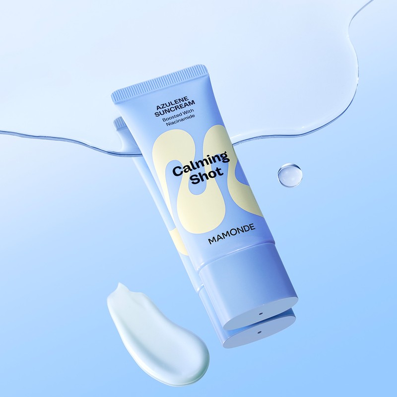 Mamonde [본사운영] 마몽드 카밍 샷 아줄렌 선크림 SPF50+PA++++ 35ml x