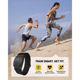 Scosche Rhythm+ 2.0 Heart Rate Monitor Armband for Running, Cycling, Exercise & Recovery with Bluetooth, ANT+, Optical Sensor for HRV & RRi Data, IP68 Waterproof Fitness Tracker with 24hr Battery Life