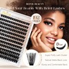 BEFER Lash Clusters, 192 Pcs D Curl Eyelash Clusters 3D