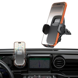 Car Phone Holder for Jeep Wrangler JL 2018–2023 & Gladiator JT 2020–2023, Upgraded Air Vent Phone Mount, Better Fit Air Vent, Ultra-Stable Mounting, 360° Rotation, Phone Mount Fit for Most Smartphones