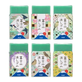 Plus ER-100AIF 36-255 x 6 Kasubiyori Green Fuji Gold Foil Set of 6