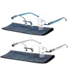 Multifocus Reading Glasses Women Stylish Progressive Multifocal Rimless No Line