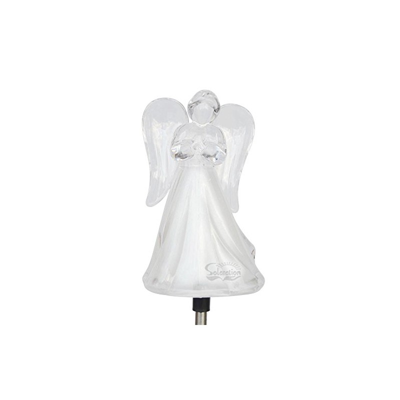 Solar Wholesale 1053-2 A Set of Two Frosty Praying Angels