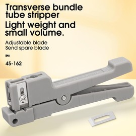 BAOSHLA (2pcs) 45-162 fiber optic coaxial bundle tube stripper pliers 0-3.2mm Coax Cable Stripper Fiber Optical Buffer Tube Jack Stripping loose tube stripper with spare blade