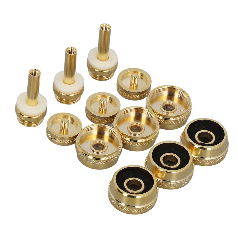 12 Pcs Set Trumpet Valve Finger Button Cap and Rod