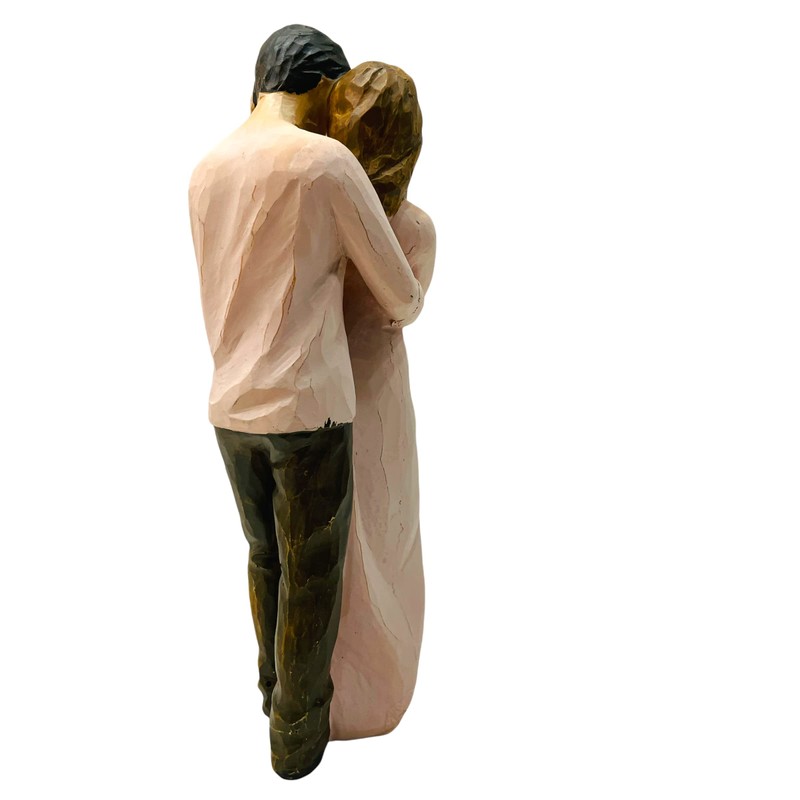 AUGEN Polyresin Standing Couple Idol Statue Showpiece for Home Decor