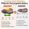 Cordless Heated Neck Massager Pillow, 3-in-1 Rechargeable Neck Stretching Device