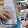 INOMAK Multifunctional Non-Scratch Wire Dishcloth, Multipurpose Non-Scratch Scrubbing Wire Dishwashing