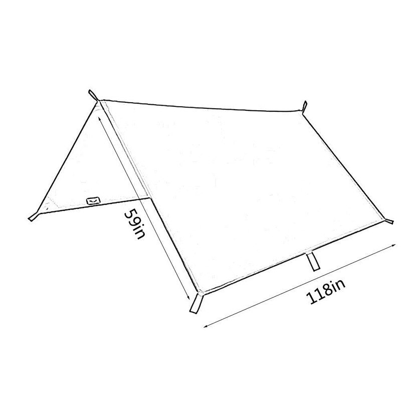 Tent Tarp 9.8FT x 9.8FT Portable Lightweight Camping Tent Mat