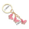 Butterfly Keychains for Women Pink Rhinestone Butterfly Keychain Car Purse