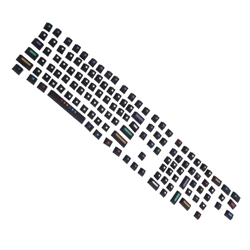 Dot Keycap Dye Sublimation Mechanical Keyboard Compatible with 61/64/68/87/96/104/108Black