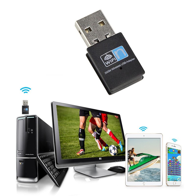 WANGCL USB WiFi Adapter USB WiFi for PC 300 Mbps