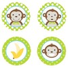 Edible Cupcake Toppers Mod Monkey Boy {Lime Green Decoration