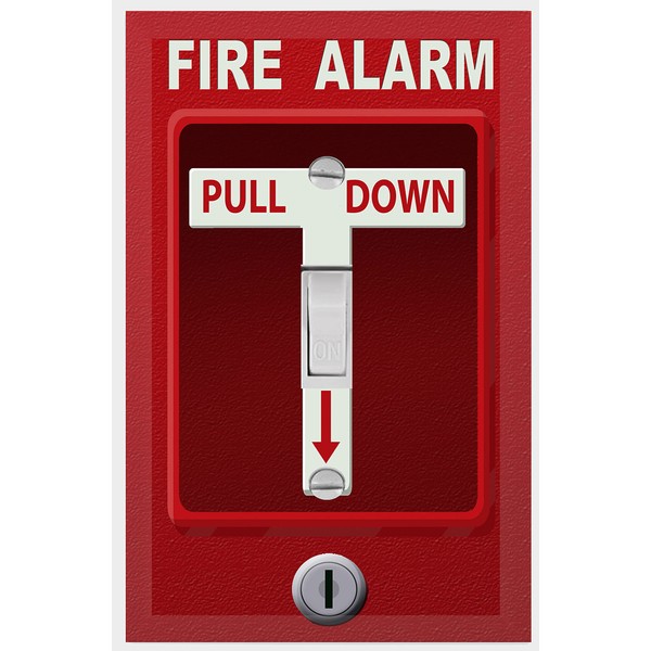 Fire Alarm Cool Light Switch Plate Cover for Teens Room