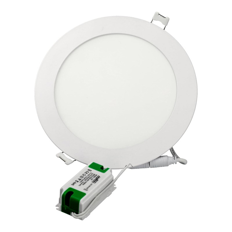 JANDEI - LED Downlight Round Extra Flat Panel. Lighting 12W,