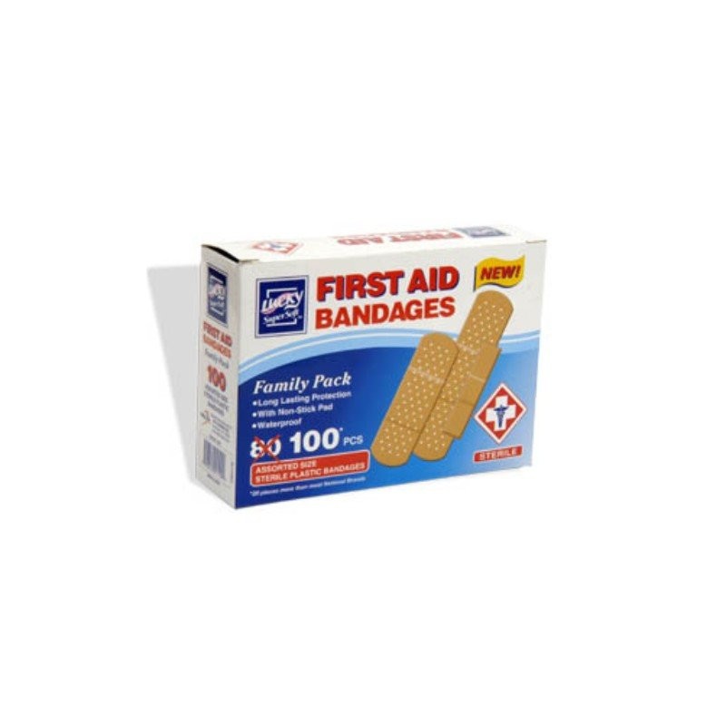 Lucky Super Soft First Aid Bandages, 100 Count