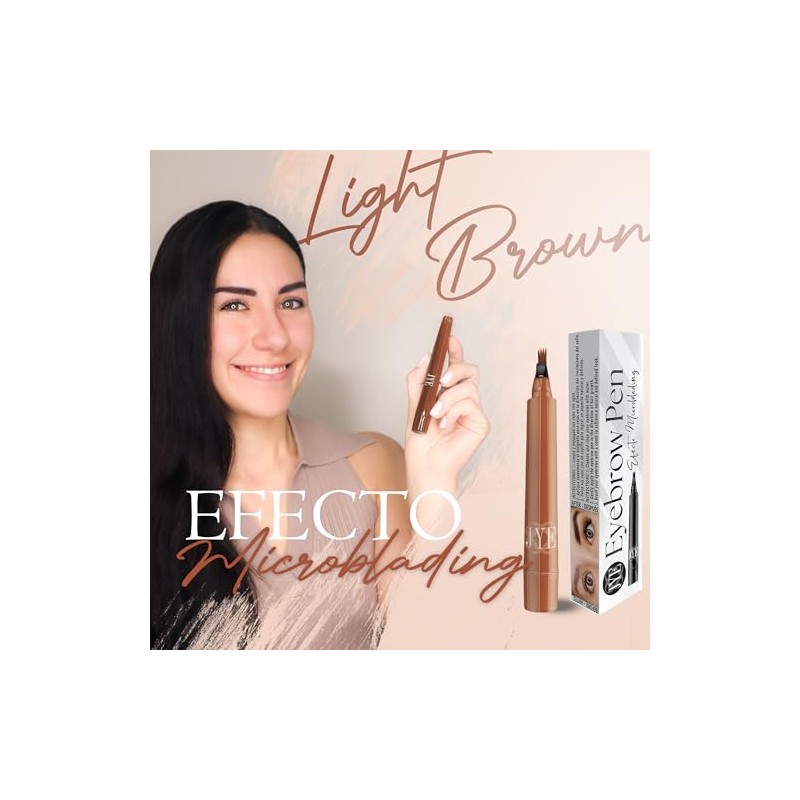 Lapiz para Cejas Efecto Microblading, Dibujo pelo a pelo, Impermeable,