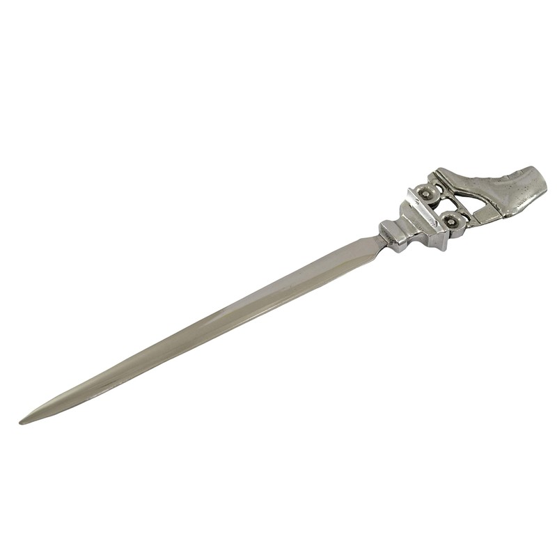 Cavagnini, Elegant Stainless Steel Pewter Letter Opener with Gift Box