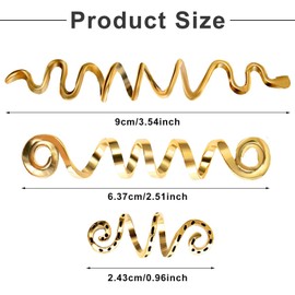 KIPTVO 28PCS Spiral Dreadlocks Hair Jewelry Rings Aluminum Hair Accessories Dreadlocks Metal Hair Cuffs Alloy Braid Accessories for Hair Decorating DIY Hair Braid Jewelry (Gold)