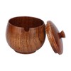 Sour Jujube Wood Condiment Jar Japanese Safe Dustproof Classic Flip