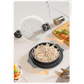 TLHWIN Hähnchenzerkleinerer, Küchenwerkzeug für Zuhause und Küche, Hühnerbrust-Zerkleinerer, rutschfest, BPA-frei, geeignet für Schweinefleisch, Rind, Huhn, Küchenwerkzeug (schwarz)