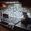 Blujellyfish Blue Sea Glass Tile Backsplash Beach Style Mosaic Tiles