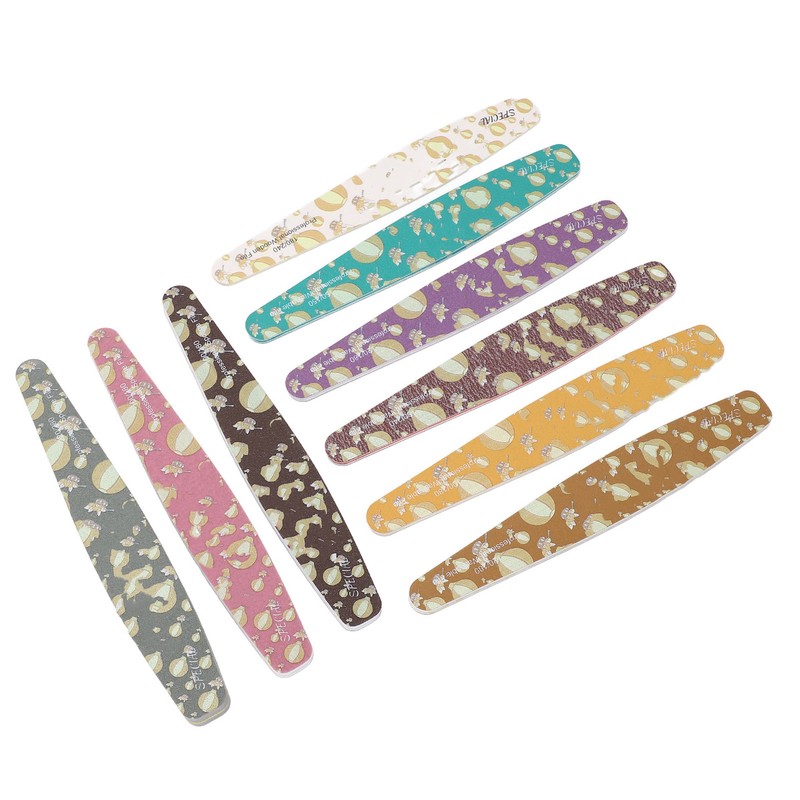 9PCS Nail File Professional Nail Art Sanding Strips Polishing Tools