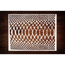 Snake Skin Camo Logo Stencil - Reusable 9х7 inches Mylar Laser Cut Stencil for Arts and Crafts, Scrapbooking, Airbrush Painting, and Drawing STENCILAIR