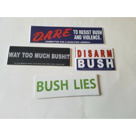 President Bush - Presidential Bumper Sticker Lot of 4 different sayings