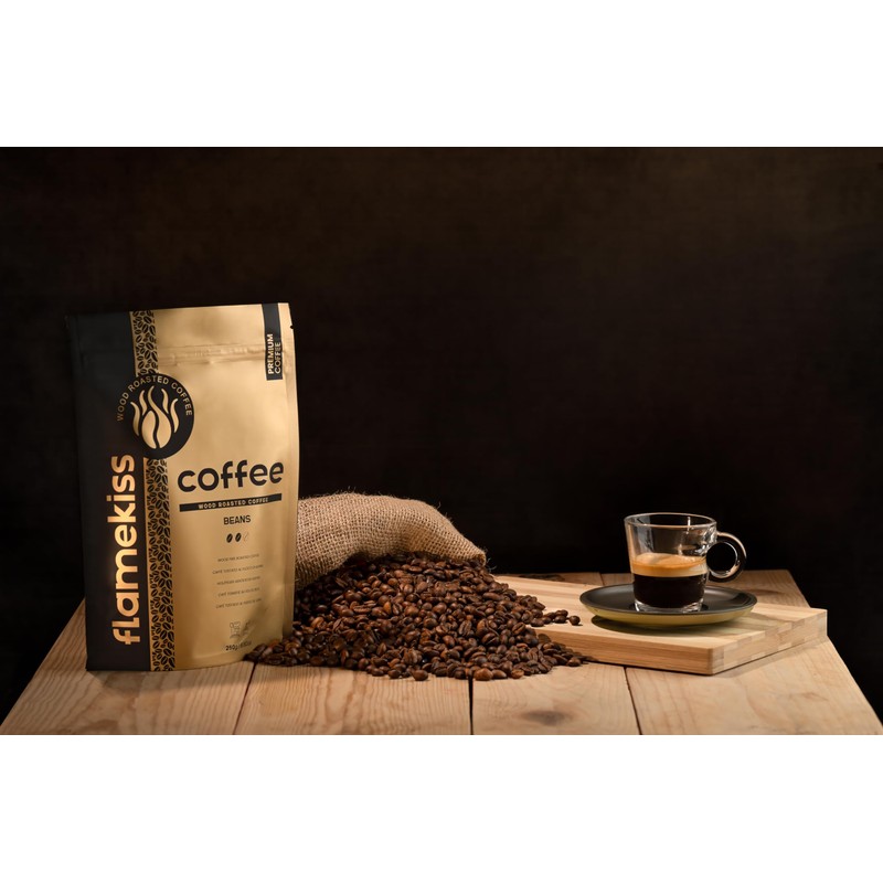 Flamekiss Coffee Beans 250 g - Premium Artisan Wood Fire