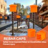 Sukh Rebar Caps - 60Pcs Orange Mushroom Safety Cover for