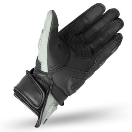 WARDLER Motorcycle Gloves for Men, Goat Leather, Raptor, Men's Biker Gloves, TPU Metacarpal Knuckle Protection, Riding, Racing Gloves, Adjustable Wrist, Padded (Black-Grey-Neon Yellow, XXX-Large)