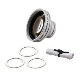 Flip Video 2.0x Telephoto (Modification Style) Magnetic Lens + Cronies Micro-Fiber Cleaning Cloth