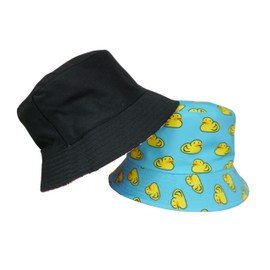 Amanda Jacobs Duck Reversible Bucket Hat | Bucket Hats Fashion Sun Cap Packable Outdoor Fisherman Hat for Women & Men Ideas (UK, Alpha, One Size, OneSize Fits 55-58cm, Middle Blue)